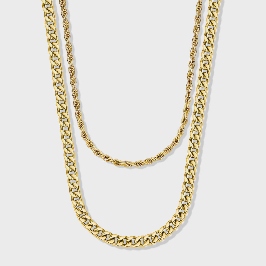 Cuban Rope Cuban 5mm + Rope 4mm Stack (Gold) – Imperium