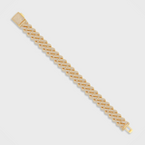 Iced Prong Cuban Bracelet (Gold) - 12mm