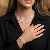 White Clover Set - Chain + Bracelet + Ring