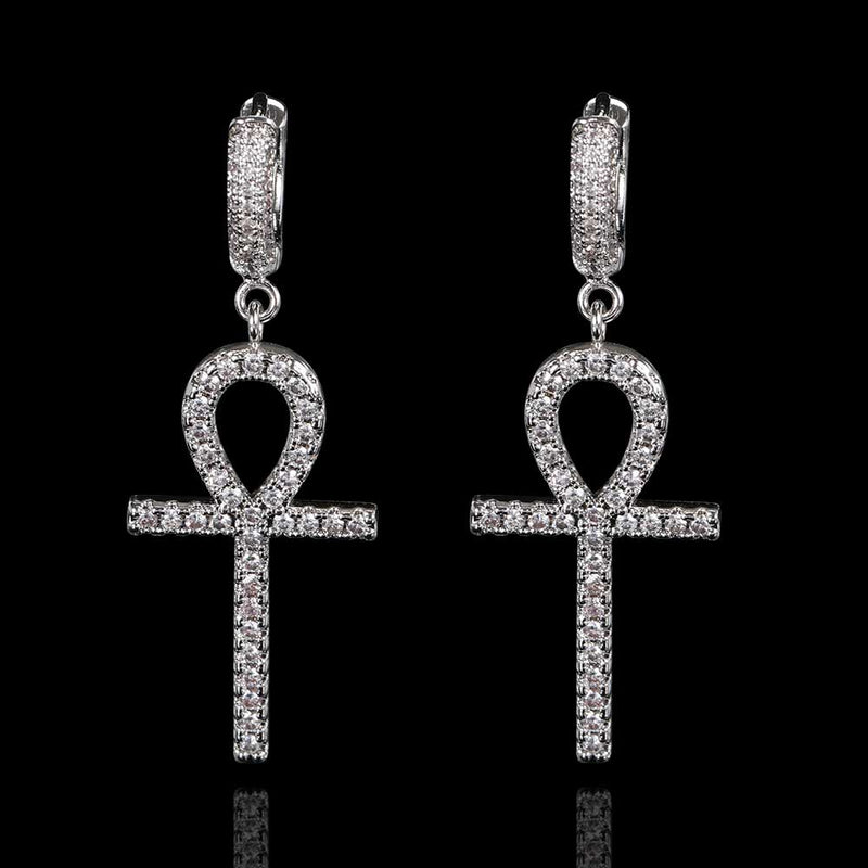 Ankh Earrings (Silver)