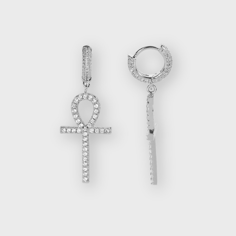 Ankh Earrings (Silver)