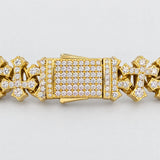 Iced Cross Chain (Gold) - 12mm