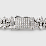 Iced Cross Chain (Silver) - 12mm