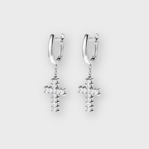 Cross Earrings (Silver)