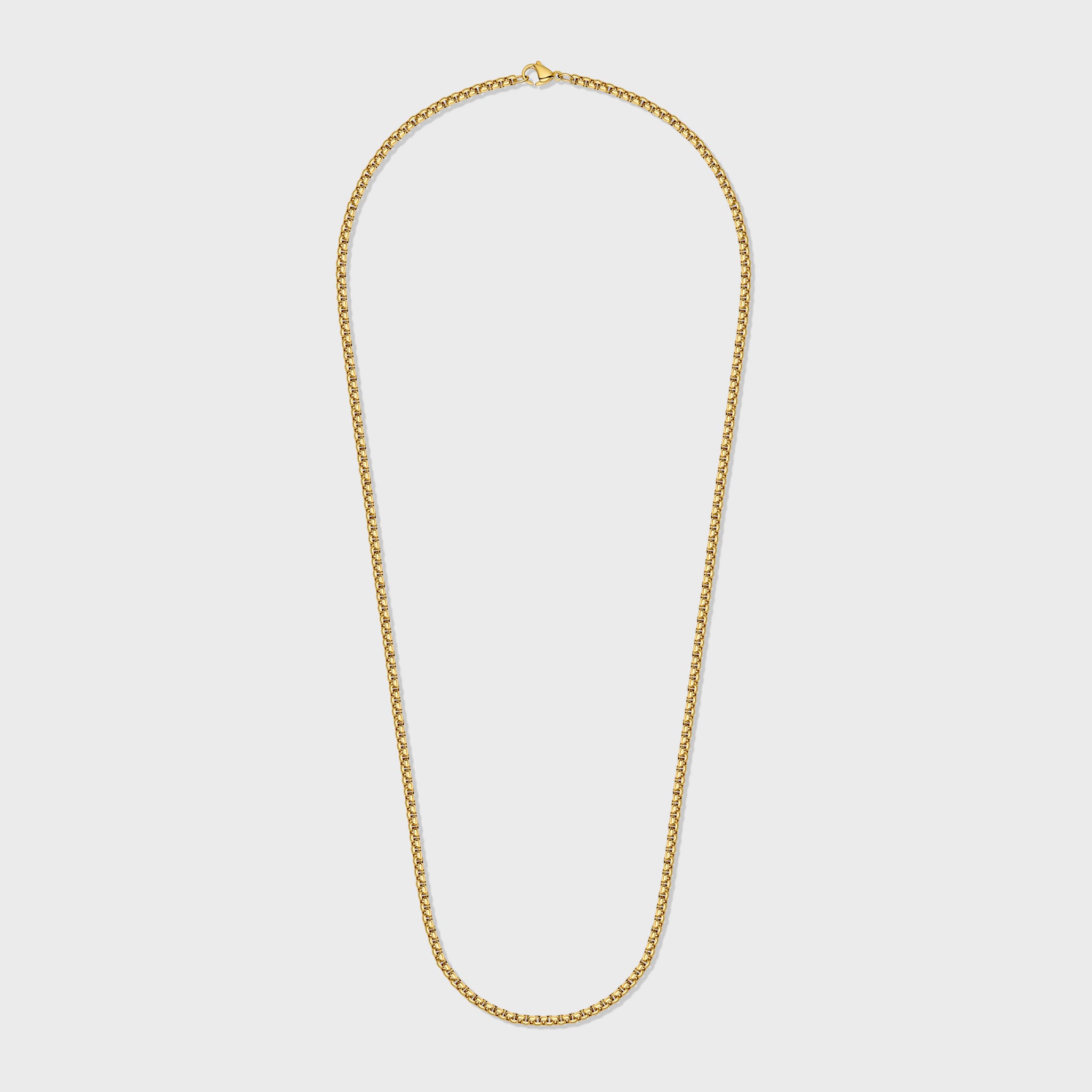 3mm Rounded Box Chain Round Box Chain (Gold) - 3mm – Imperium