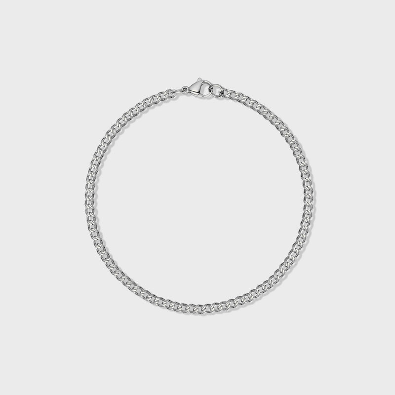 Women's Micro Cuban Bracelet (Silver)