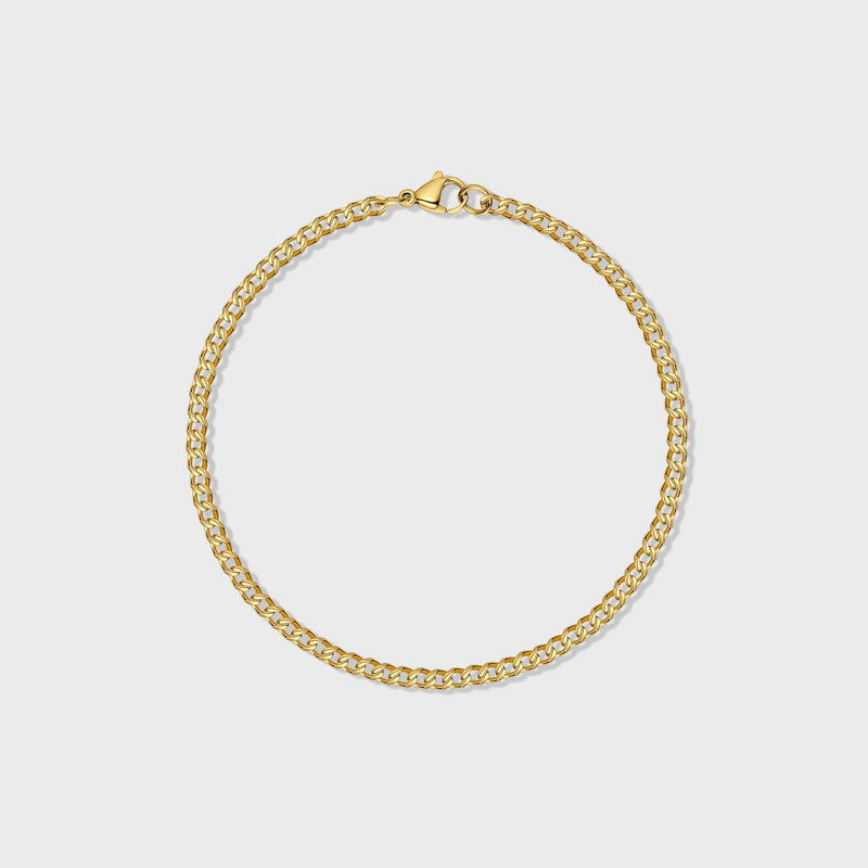 Women's Micro Cuban Bracelet (Gold)