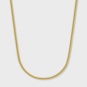 Flat Snake Chain (Gold) - 2mm