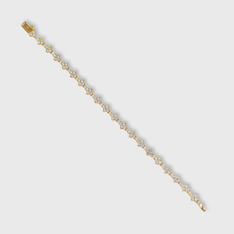 Honeycomb Tennis Bracelet (Gold) - 6.5mm