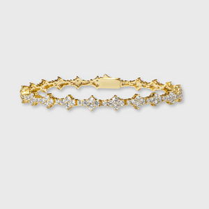 Honeycomb Tennis Bracelet (Gold) - 6.5mm