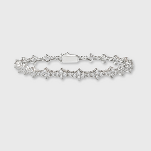 Honeycomb Tennis Bracelet (Silver) - 6.5mm