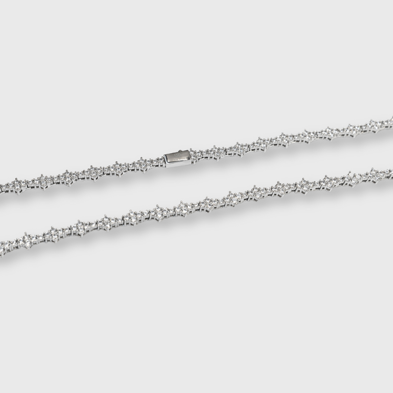 Honeycomb Tennis Chain (Silver) - 6.5mm