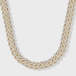 Iced Prong Cuban Chain (Gold) - 10mm