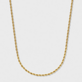 Women's Rope Chain (Gold) - 2mm