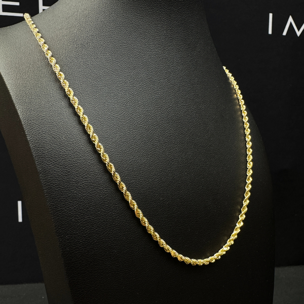 Solid Gold Rope Chain - 3mm