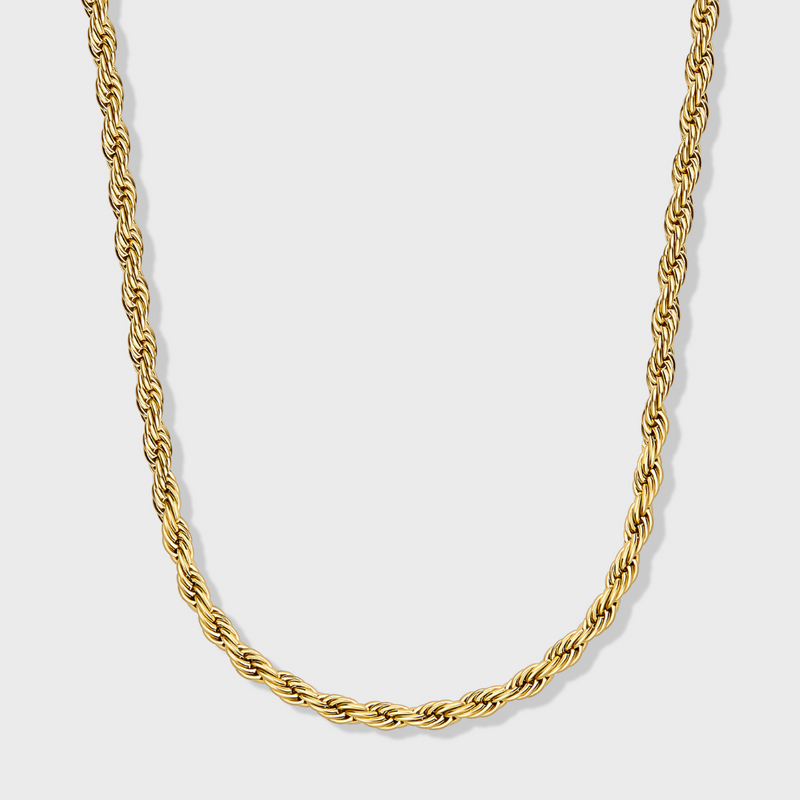 Rope Chain + Bracelet (Gold) - 4mm