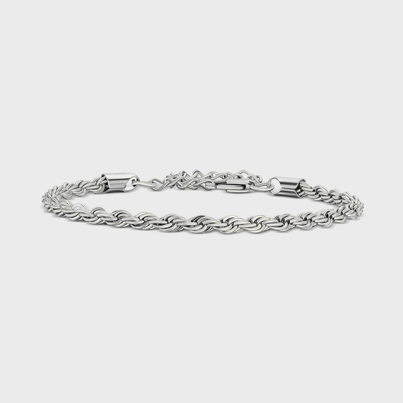 Rope Bracelet (Silver) - 4mm