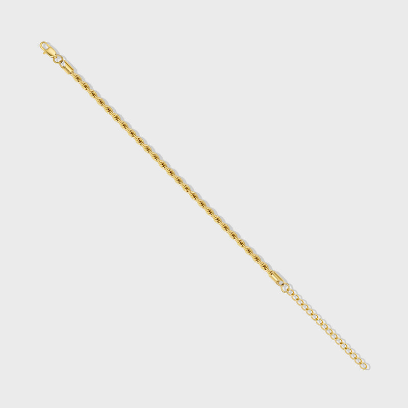 Cuban + Rope Bracelet Stack (Gold)