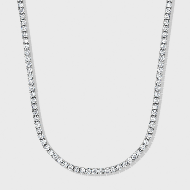 Tennis Chain + Bracelet (Silver) - 3mm